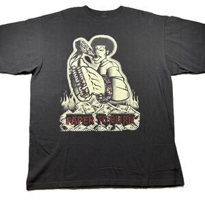 Vast Sportswear Men T-Shirt Vintage Y2K Paper to Burn Studded NEW Black 2XL K137